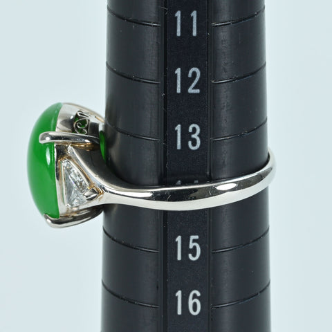 [Used] PT900 Jadeite Ring, Jadeite 5.88ct, Diameter 0.58ct, 6.7g, #14 