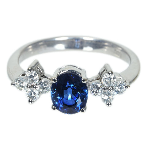 【中古】K18WG SAPPHIRE サファイアリング CGLソーティング 3.6g #12.5