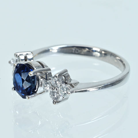 【中古】K18WG SAPPHIRE サファイアリング CGLソーティング 3.6g #12.5