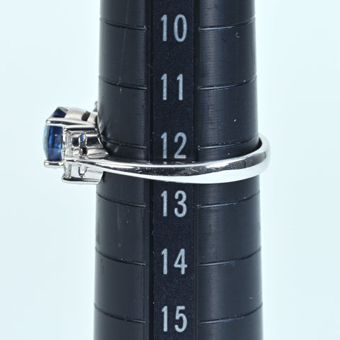 【中古】K18WG SAPPHIRE サファイアリング CGLソーティング 3.6g #12.5