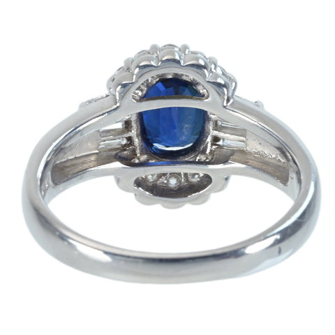 【中古】PT900 SAPPHIRE RING サファイアリング S1.27ct D0.41ct CGLソーティング 6.6g #11
