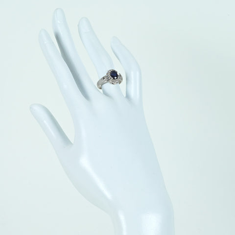 【中古】PT900 SAPPHIRE RING サファイアリング S1.27ct D0.41ct CGLソーティング 6.6g #11