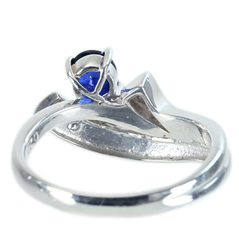 【中古】PT900 SAPPHIRE RING サファイアリング S0.58ct D0.20ct 6.3g #11