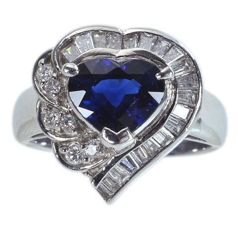 【中古】PT900 SAPPHIREサファイアリング S1.68ct D0.65ct 8.6g #8