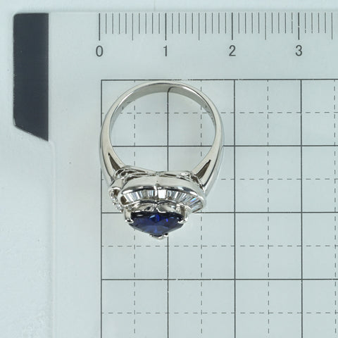 【中古】PT900 SAPPHIREサファイアリング S1.68ct D0.65ct 8.6g #8