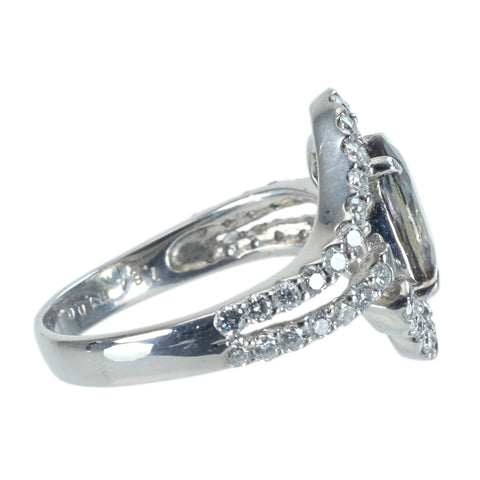 【中古】PT900 ALEXANDRITE RING アレキサンドライトリング A1.84ct D1.00ct 5.4g #11.5