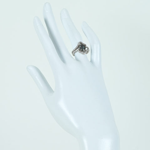 【中古】PT900 ALEXANDRITE RING アレキサンドライトリング A1.84ct D1.00ct 5.4g #11.5