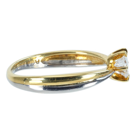 【中古】K18/PT900 DIAMONDダイヤモンドリング 0.35ct 3.1g #11