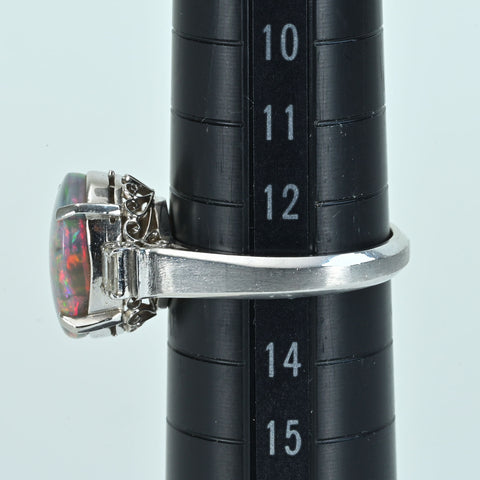 [Used] PT900 BLACK OPAL Black Opal Ring, 6.70ct Bore, 0.185ct Drill, 7.2g, #13 