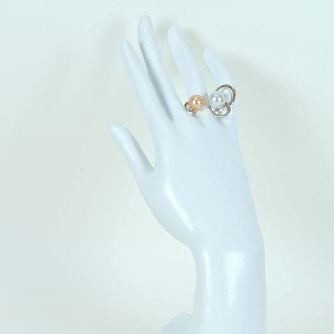 【中古】K18WG SOUTH SEA PEARL南洋パールリング 11.2mm 9.9mm D0.08ct 9.7g #13