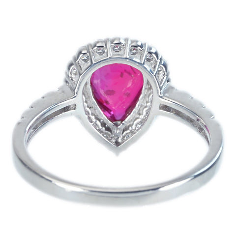 【中古】PT900 NO HEAT RUBY RING 非加熱ルビーリング R2.00ct D0.45ct Pigeon Blood AIGS鑑別書 4.6g #12