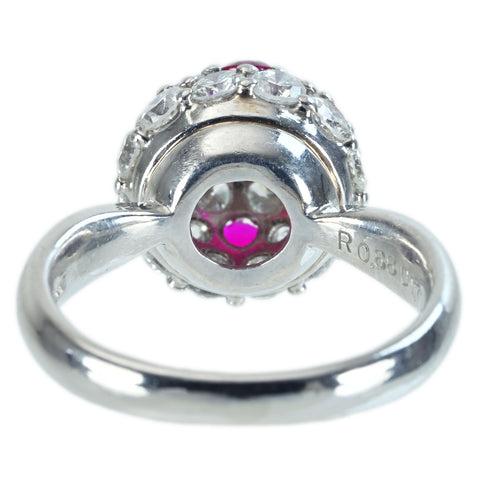 【中古】PT900 RUBY RING ルビー・ダイヤモンドリング R0.88ct D1.70ct 8.8g #11