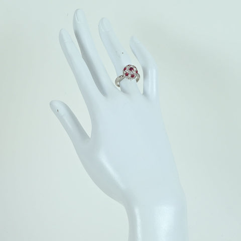 【中古】PT900 RUBY RING ルビー・ダイヤモンドリング R0.88ct D1.70ct 8.8g #11