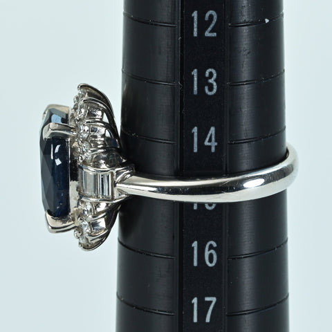 【中古】PT900 SAPPHIRE RING サファイアリング S7.25ct D0.87ct AIGS鑑別書 10.3g #15