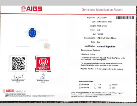 【中古】PT900 SAPPHIRE RING サファイアリング S7.25ct D0.87ct AIGS鑑別書 10.3g #15