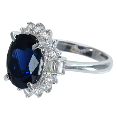 【中古】PT900 SAPPHIRE RING サファイアリング S7.25ct D0.87ct AIGS鑑別書 10.3g #15