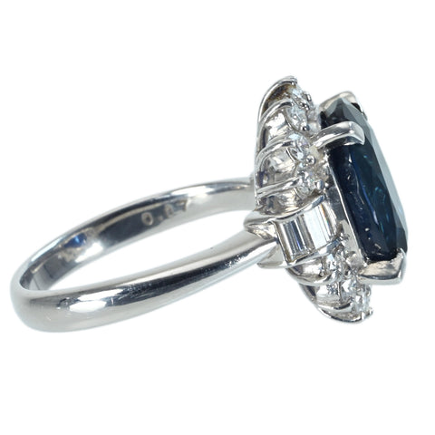 【中古】PT900 SAPPHIRE RING サファイアリング S7.25ct D0.87ct AIGS鑑別書 10.3g #15