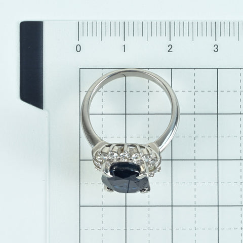 【中古】PT900 SAPPHIRE RING サファイアリング S7.25ct D0.87ct AIGS鑑別書 10.3g #15