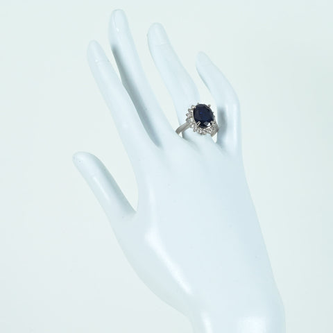 【中古】PT900 SAPPHIRE RING サファイアリング S7.25ct D0.87ct AIGS鑑別書 10.3g #15