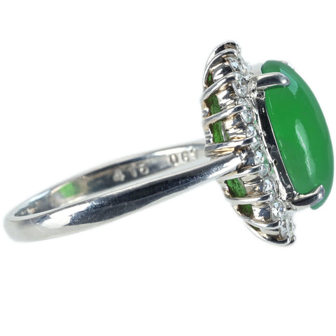 【中古】PT900 JADEITE RING ヒスイリング J4.15ct D0.69ct 9.0g #16