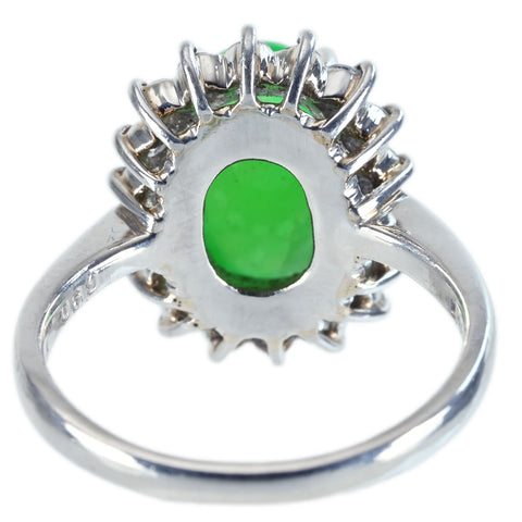【中古】PT900 JADEITE RING ヒスイリング J4.15ct D0.69ct 9.0g #16