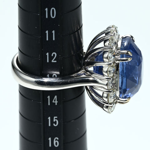 【中古】K18WG SAPPHIRE RING スリランカ産サファイアリング S25.01ct D2.73ct GRS鑑別書 16.7g #13