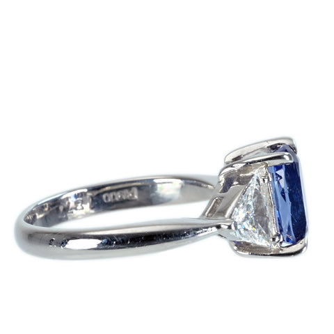 [Used] PT900 SAPPHIRE RING Sapphire ring S1.877ct D0.51ct 5.6g #10.5 