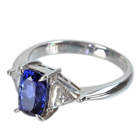 [Used] PT900 SAPPHIRE RING Sapphire ring S1.877ct D0.51ct 5.6g #10.5 