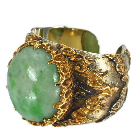 【中古】MARIO BUCCELLATIマリオ・ブチェラッティ K18/SV JADEITE RING ヒスイリング 12.6g #10.5 ONE PRICE