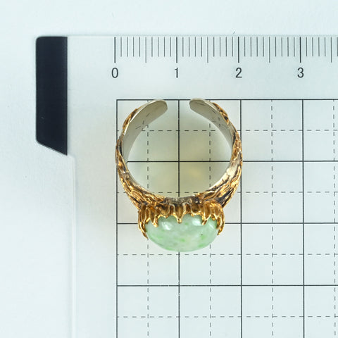 【中古】MARIO BUCCELLATIマリオ・ブチェラッティ K18/SV JADEITE RING ヒスイリング 12.6g #10.5 ONE PRICE