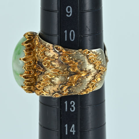 【中古】MARIO BUCCELLATIマリオ・ブチェラッティ K18/SV JADEITE RING ヒスイリング 12.6g #10.5 ONE PRICE