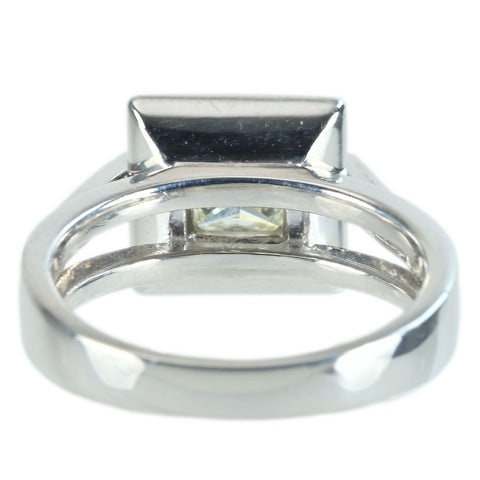 【Used】PT900 DIAMOND RING Princess Cut Diamond Ring 1.067ct D0.76ct 8.6g #11