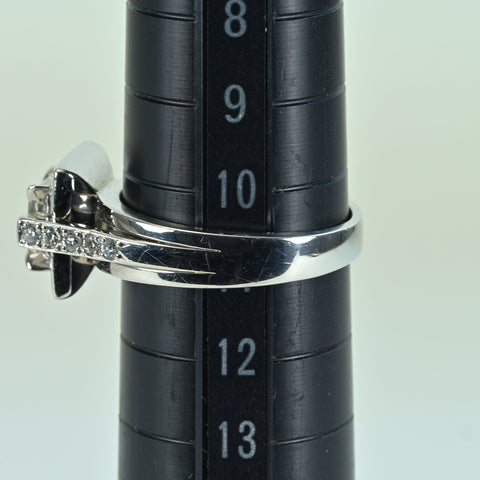 【Used】PT900 DIAMOND RING Princess Cut Diamond Ring 1.067ct D0.76ct 8.6g #11