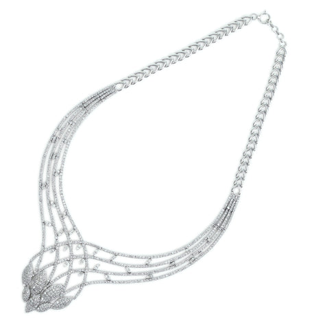 【中古】K18WG DIAMOND NECKLACE ダイヤモンドネックレス D12.59ct 91.3g