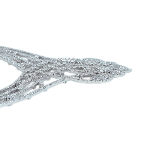 【中古】K18WG DIAMOND NECKLACE ダイヤモンドネックレス D12.59ct 91.3g