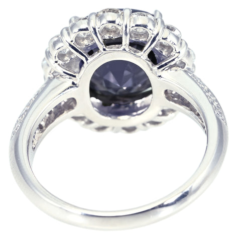 【中古】PT900 COLOR CHANGE SPINEL RING カラーチェンジスピネルリング SP6.22ct D1.35ct GRS鑑別書 9.2g #12