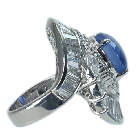 [Used] PT900 Star SAPPHIRE RING Star Sapphire Ring SS10.145ct D3.84ct 24.1g #12 