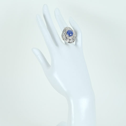 [Used] PT900 Star SAPPHIRE RING Star Sapphire Ring SS10.145ct D3.84ct 24.1g #12 