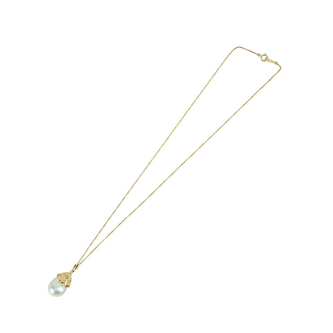 【中古】 K18YG SOUTH SEA PEARL南洋 バロックパールペンダントネックレス 11.8mm 5.0g