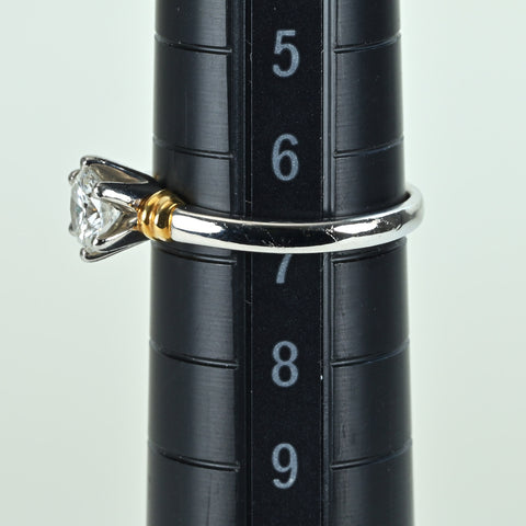 【中古】PT900/K18YG DIAMONDダイヤモンドリング 0.426ct 3.1g #7