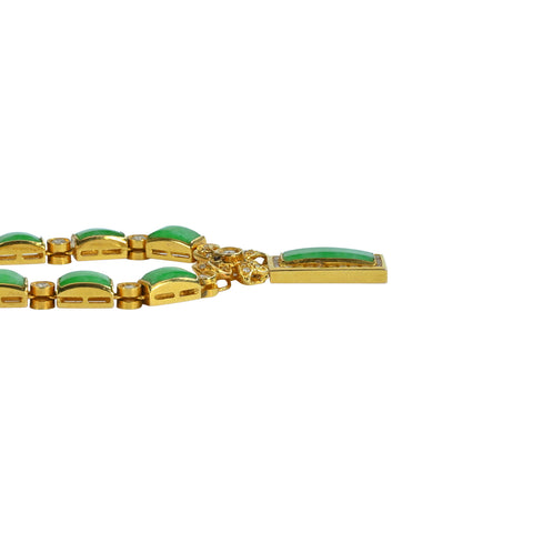 【中古】K18YG JADEITE ヒスイネックレス 15.8g