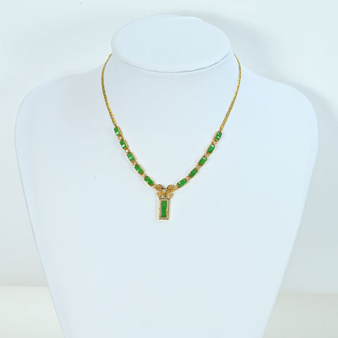 【中古】K18YG JADEITE ヒスイネックレス 15.8g