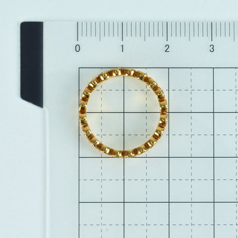 【中古】K18YG EMERALD エメラルド・ダイヤモンドエタニティリング E0.22ct D0.31ct 2.1g #11