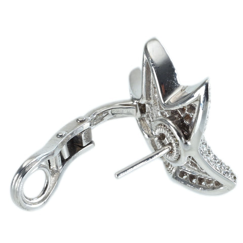 【中古】K18WG DIAMOND EARRING ダイヤモンドピアス兼用イアリング D4.00ct 12.5g