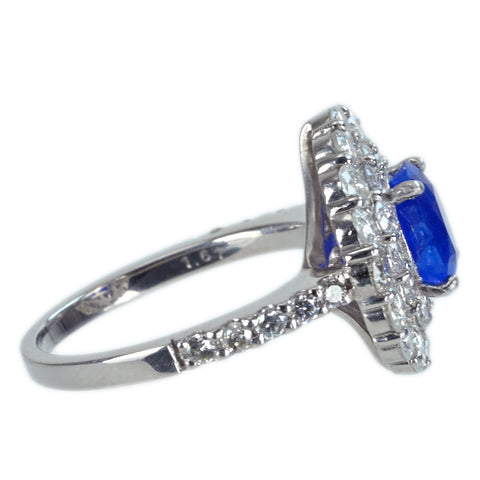 [Used] PT900 HAUYNITE RING H0.897ct D1.61ct 7.0g #13 