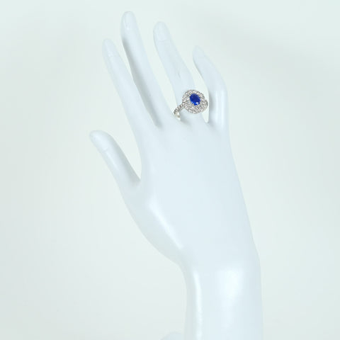 [Used] PT900 HAUYNITE RING H0.897ct D1.61ct 7.0g #13 