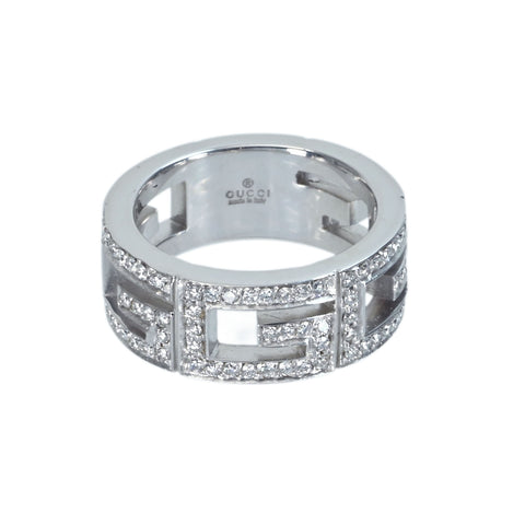 【中古】GUCCI グッチ K18WG DIAMONDダイヤ72P リング 9.0g  #9 ONE PRICE