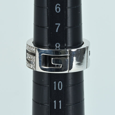 【中古】GUCCI グッチ K18WG DIAMONDダイヤ72P リング 9.0g  #9 ONE PRICE