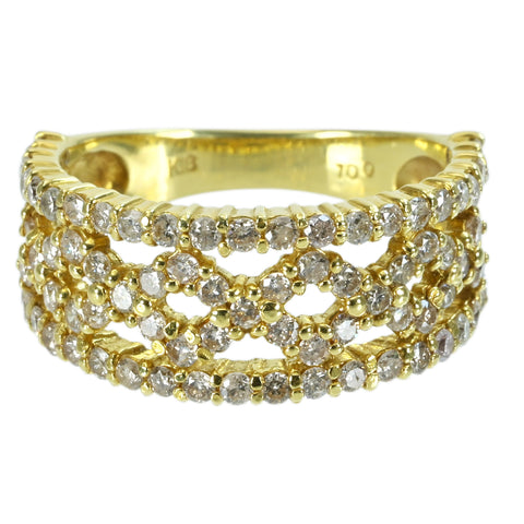 【中古】K18YG DIAMOND RING ダイヤモンドリング D1.00ct 4.3g #11