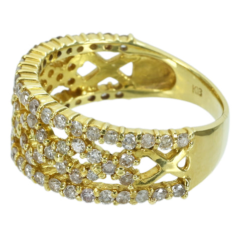 【中古】K18YG DIAMOND RING ダイヤモンドリング D1.00ct 4.3g #11